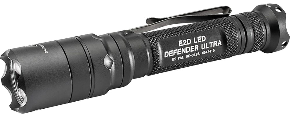 SureFire E2D Defender Ultra Black Anodized 5/1000 Lumens White LED Tactical Flashlight