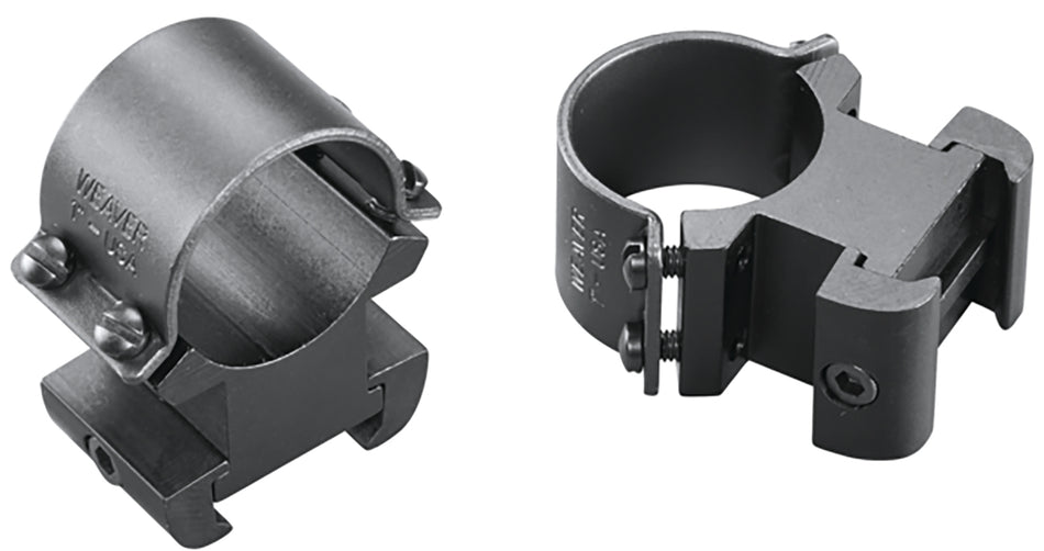 Weaver 49145 Sure Grip Windage Adjustable Scope Rings Matte Black 1" Extra High