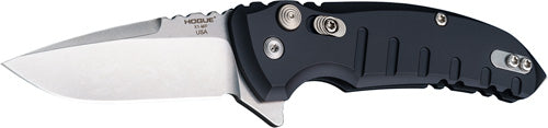 Hogue X1 Microflip 2.75" Folder Drop Point Blade Aluminum Frame Black