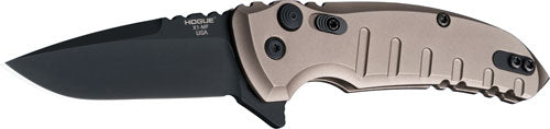 Hogue X1 Microflip 2.75" Folder Black Drop Point Blade Aluminum Frame FDE