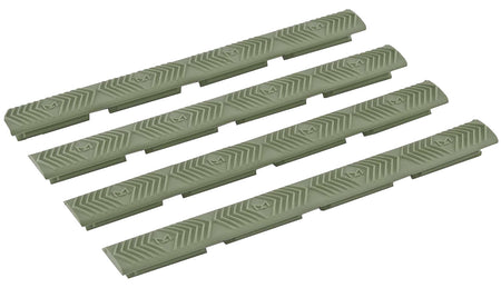 Ergo 4332OD M-LOK WedgeLok Slot Covers OD Green Rubber Low Profile Aggressive Texture 4 Per Pack