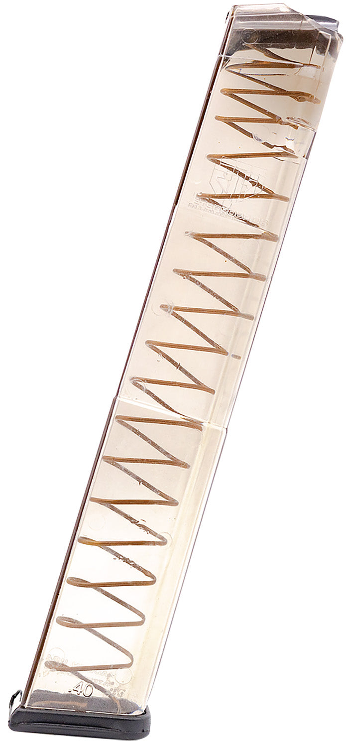 ETS Group GLK22210 30rd Extended .40 S&W Pistol Magazine for Glock 22/23/24/27/35 Gen1-4 Clear Polymer