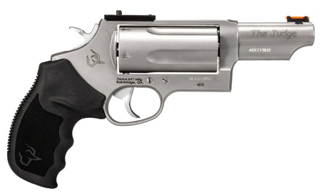 Taurus 24410P39MAG Judge T.O.R.O Magnum Compact Frame 45 Colt (Long Colt)/410 Gauge 5rd 3" Matte Stainless Steel Barrel, Cylinder & Frame, Black Rubber Grip, Transfer Bar Safety, Exposed Hammer
