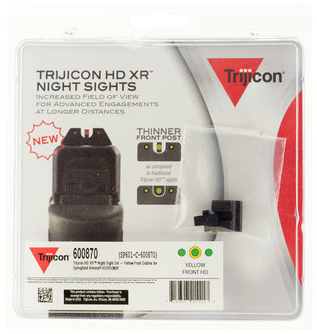 Trijicon 600870 HD XR Night Sights Green/Yellow Outline Front & Black Outline Rear for Springfield XD/XD-M/XD Mod.2