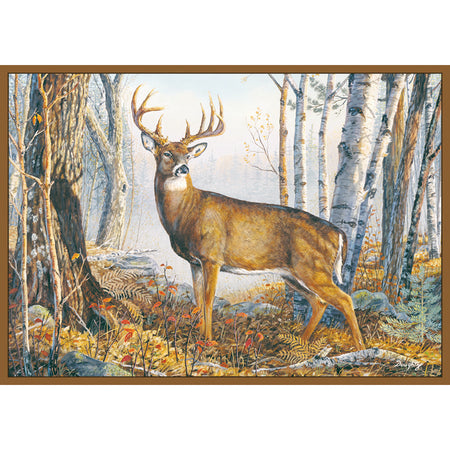 Custom Printed Whitetail Deer Rug 37x52 in.
