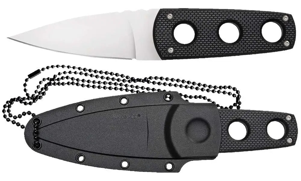 Cold Steel Secret Edge Fixed Blade Knife 6.5in OAL 3.5in Blade with Secure-Ex Sheath