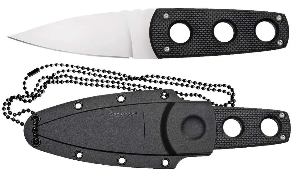 Cold Steel Secret Edge Fixed Blade Knife 6.5in OAL 3.5in Blade with Secure-Ex Sheath