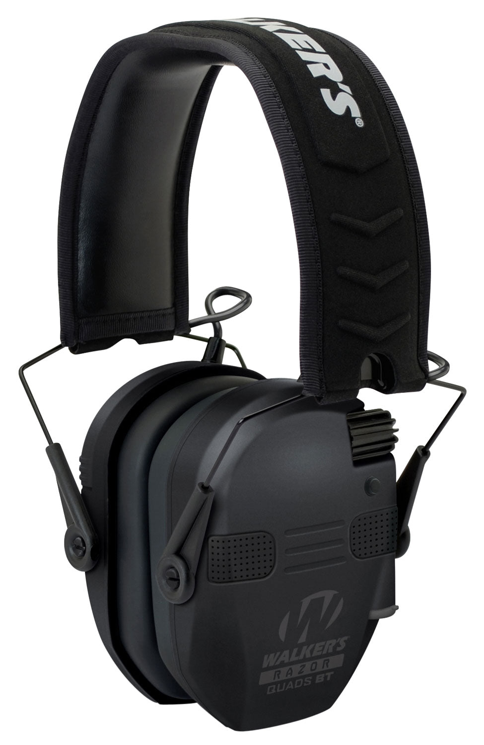 Walker's GWPRSEQMBT Razor Slim Electronic Quad Muff Bluetooth 23 dB Over the Head Black Polymer