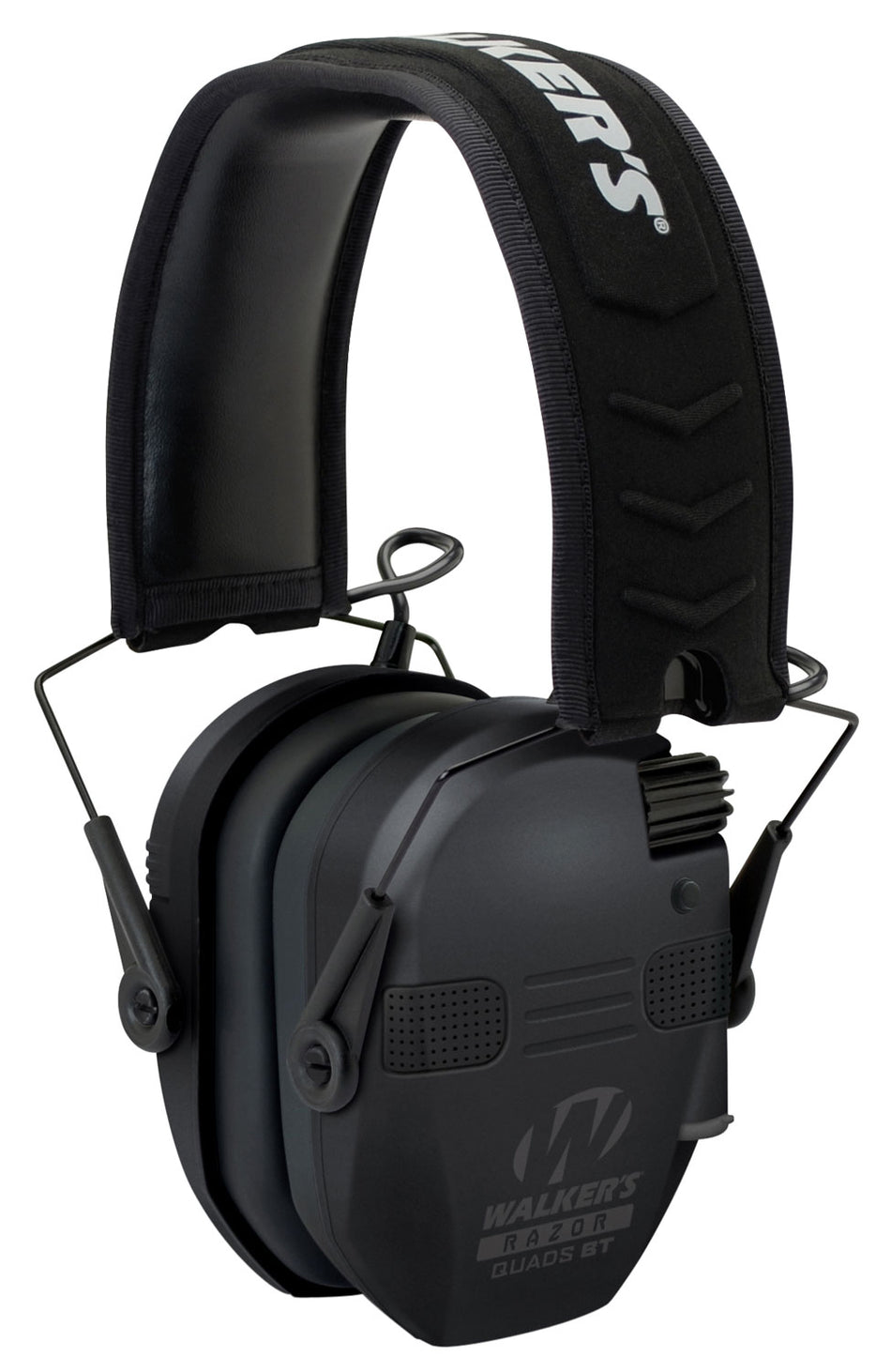 Walker's GWPRSEQMBT Razor Slim Electronic Quad Muff Bluetooth 23 dB Over the Head Black Polymer