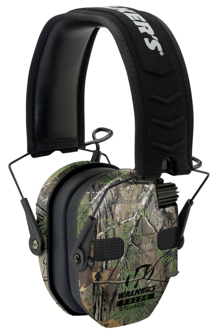 Walker's Razor Slim Electronic Quad Muff 23dB NRR Over-the-Head Realtree Xtra/Black
