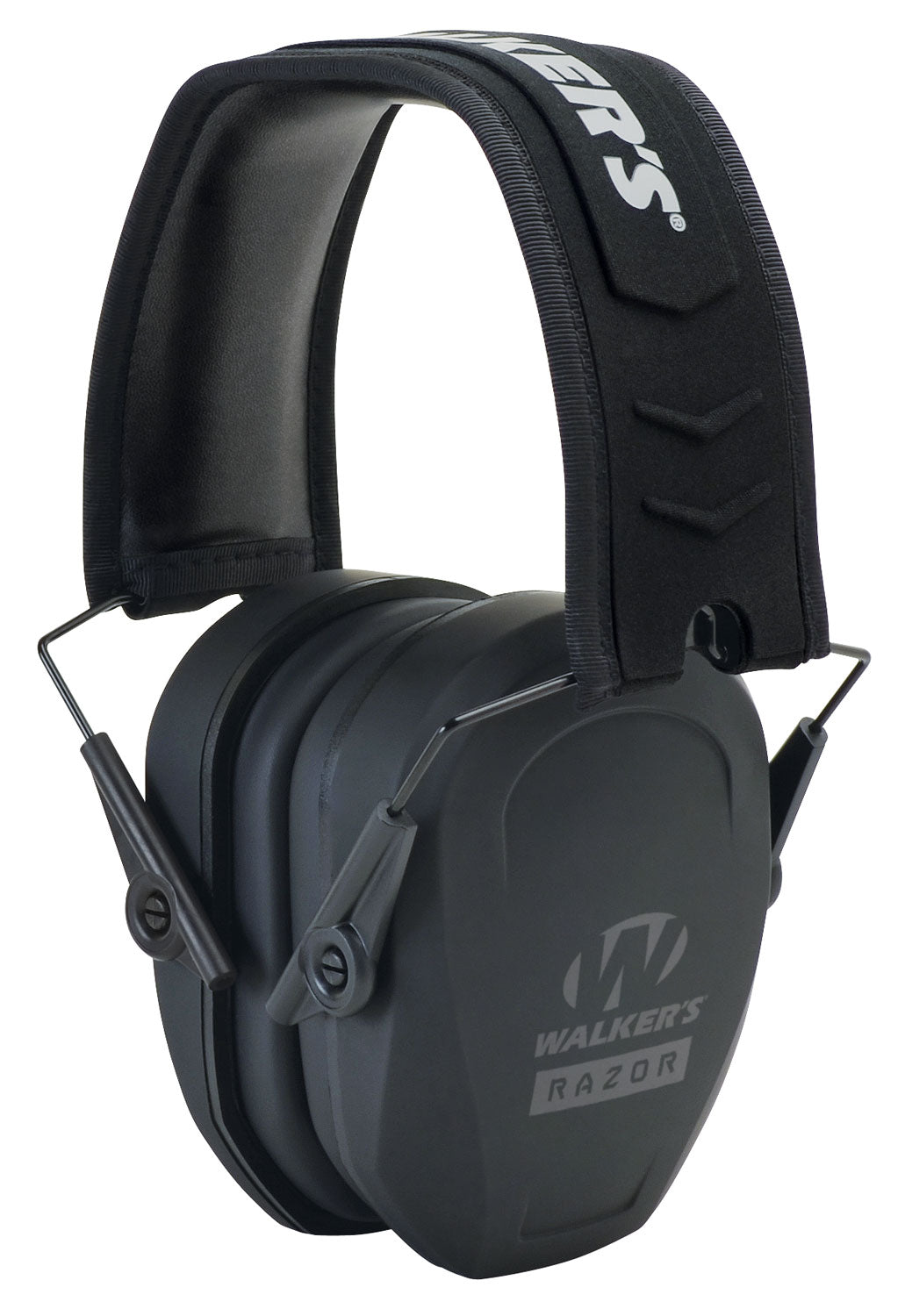 Walker's Razor Slim Passive Hearing Muff 27dB NRR Over-the-Head Black Polymer