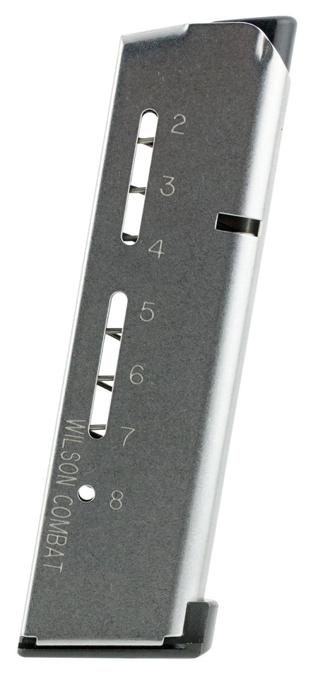 Wilson Combat 500C ETM 8rd .45 ACP 1911 Magazine Lo-Profile Steel Floor Plate Stainless