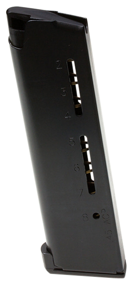 Wilson Combat 500BCHD ETM 8rd .45 ACP+P 1911 Magazine Lo-Profile Steel Floor Plate Black Stainless