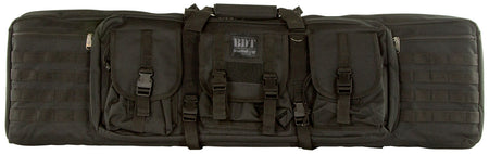 Bulldog BDT4043B Tactical Single Rifle Case Black Nylon with 3 Accessory Pockets and Lockable Zippers