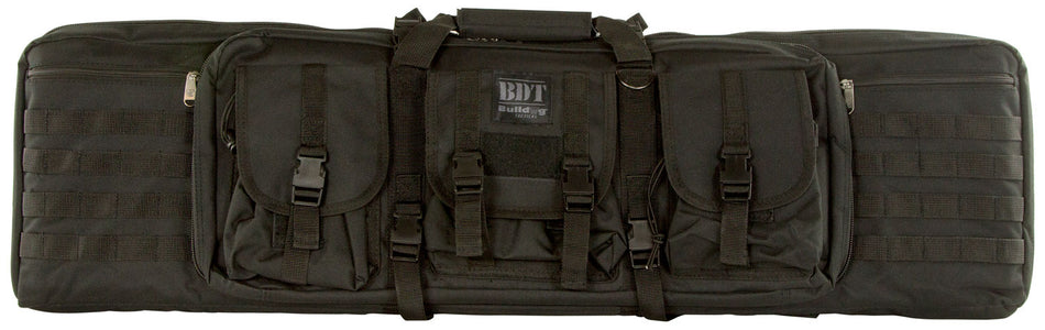 Bulldog BDT4043B Tactical Single Rifle Case Black Nylon with 3 Accessory Pockets and Lockable Zippers