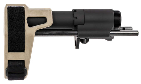 SB Tactical SB PDW FDE 3-Position Adjustable Pistol Brace for AR-15 - Black Housing/Tube