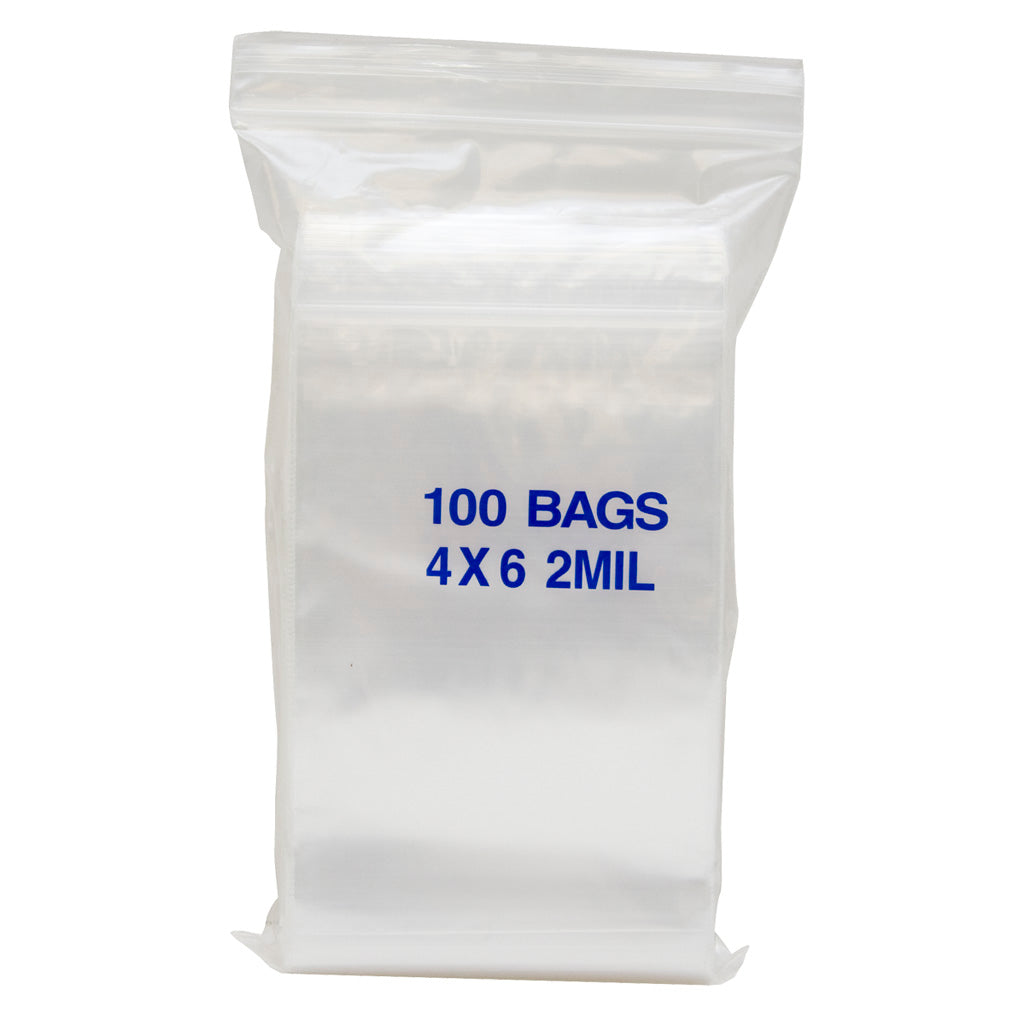 Plastic Zip Lock Bags 4x4 Inch 100 Pack Clear Resealable for Packaging Small Items