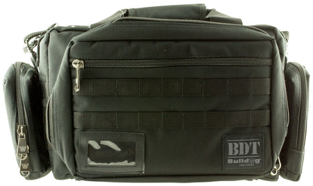 Bulldog BDT930B Tactical MOLLE Range Bag XL Black with Removable Accessory Pouches and Padded Shoulder Strap