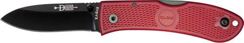 Ka-Bar Dozier Hunter Folding Knife 7.25" OAL 3" Drop Point Blade Red G10 Grips