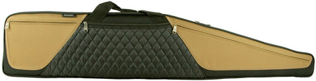 Bulldog BD36044 Elite Rifle Case 44" Black with Tan Panels Water-Resistant Nylon and Padded Shoulder Strap
