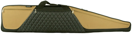 Bulldog BD360 Elite Rifle Case 48" Black with Tan Panels Water-Resistant Nylon and Padded Shoulder Strap