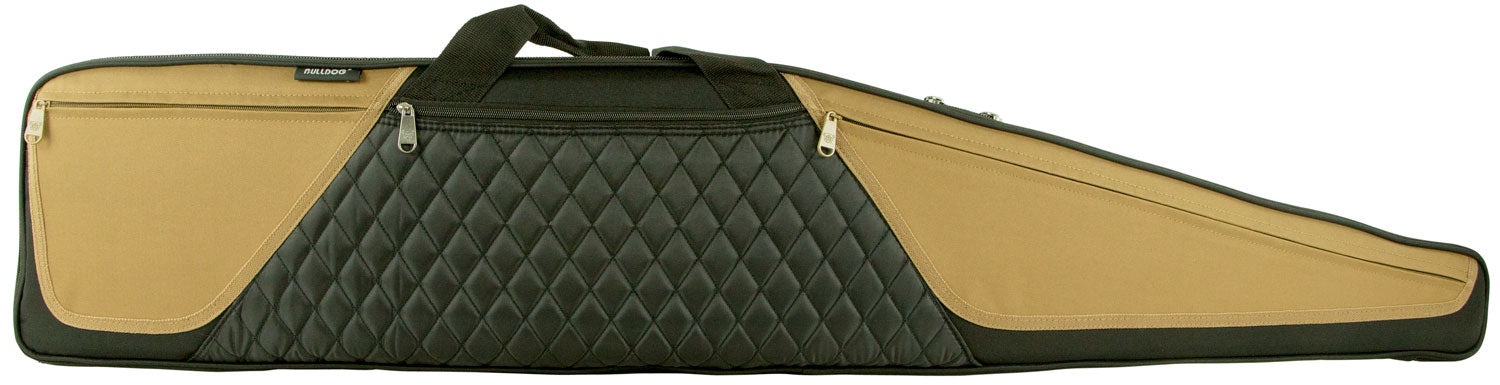 Bulldog BD365 Elite Shotgun Case 52" Black/Tan Nylon with Water-Resistant Outer Shell and Padded Shoulder Strap