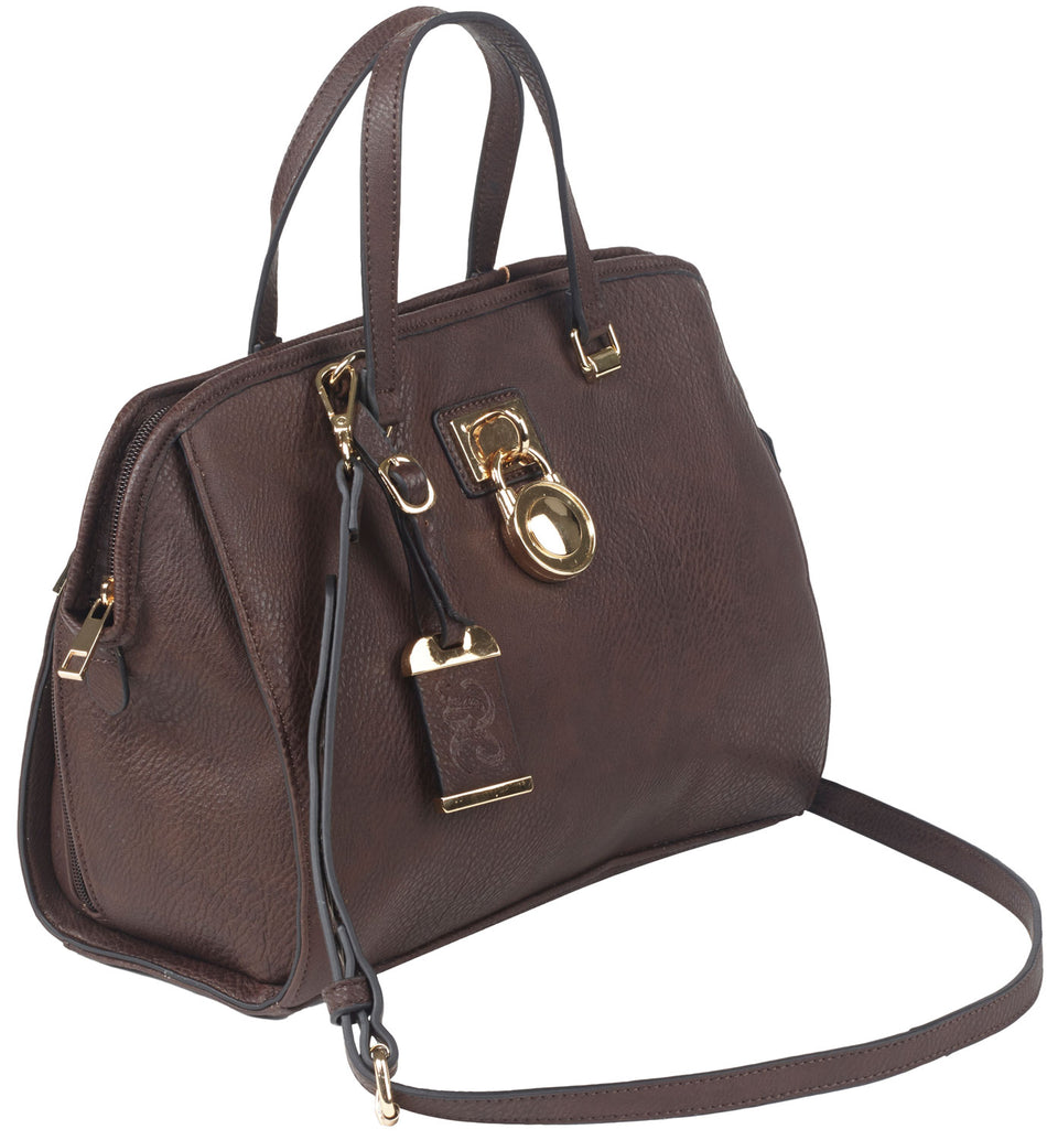 Bulldog BDP028 Satchel Purse Holster Chocolate Brown Leather Fits Most Small Pistols & Revolvers Ambidextrous