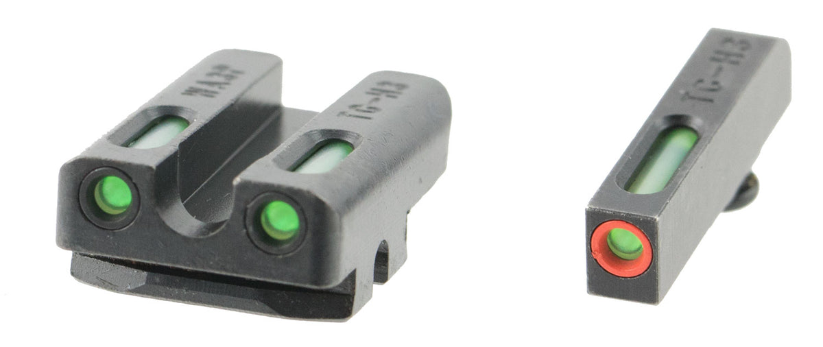 TruGlo TG13WA3PC TFX Pro Green Tritium & Fiber Optic Orange Outline Front & Rear Sight Set