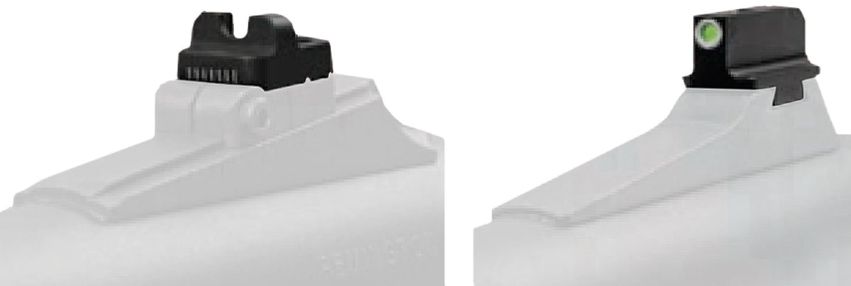 TruGlo TG231R3W Tritium Pro Night Sight Set Green Tritium White Outline Front & Rear