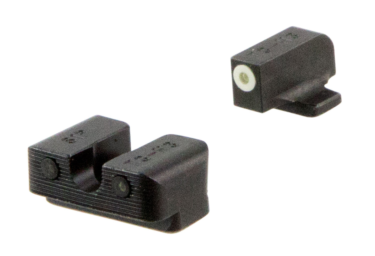 TruGlo TG231S2W Tritium Pro White Outline Front & Green Tritium Rear Night Sight Set