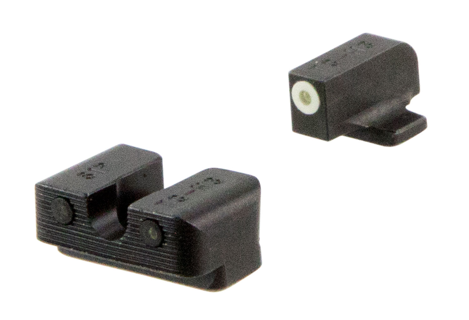 TruGlo TG231S2W Tritium Pro White Outline Front & Green Tritium Rear Night Sight Set