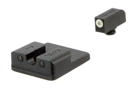 TruGlo TG231T2W Tritium Pro White Outline Front Green Tritium Rear Night Sight Set