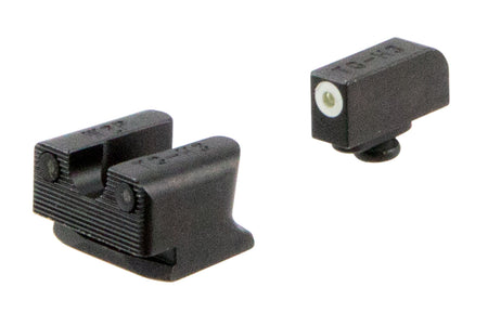 TruGlo TG231W2W Tritium Pro White Outline Front Green Tritium Rear Night Sight Set