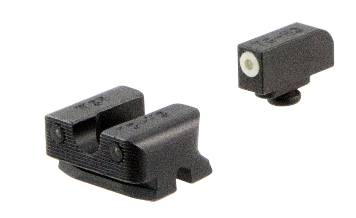 TruGlo TG231W3W Tritium Pro White Outline Front & Green Tritium Rear Night Sight Set