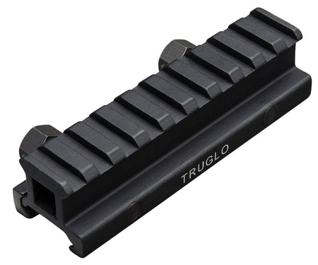 TruGlo TG8980B Picatinny Riser Mount Matte Black Anodized with Recoil Lug