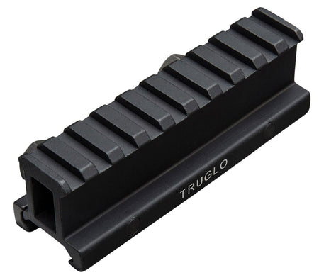 TruGlo TG8990B Picatinny Riser Mount Matte Black Anodized with Integrated Recoil Lug