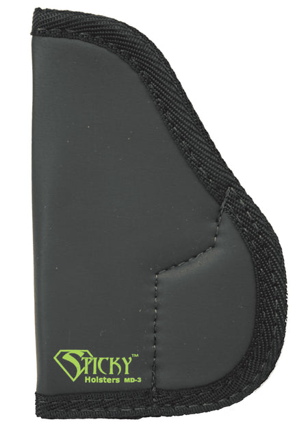 Sticky Holsters MD-3 IWB Black/Green Latex Free Rubber Holster Fits Walther PPK Ambidextrous