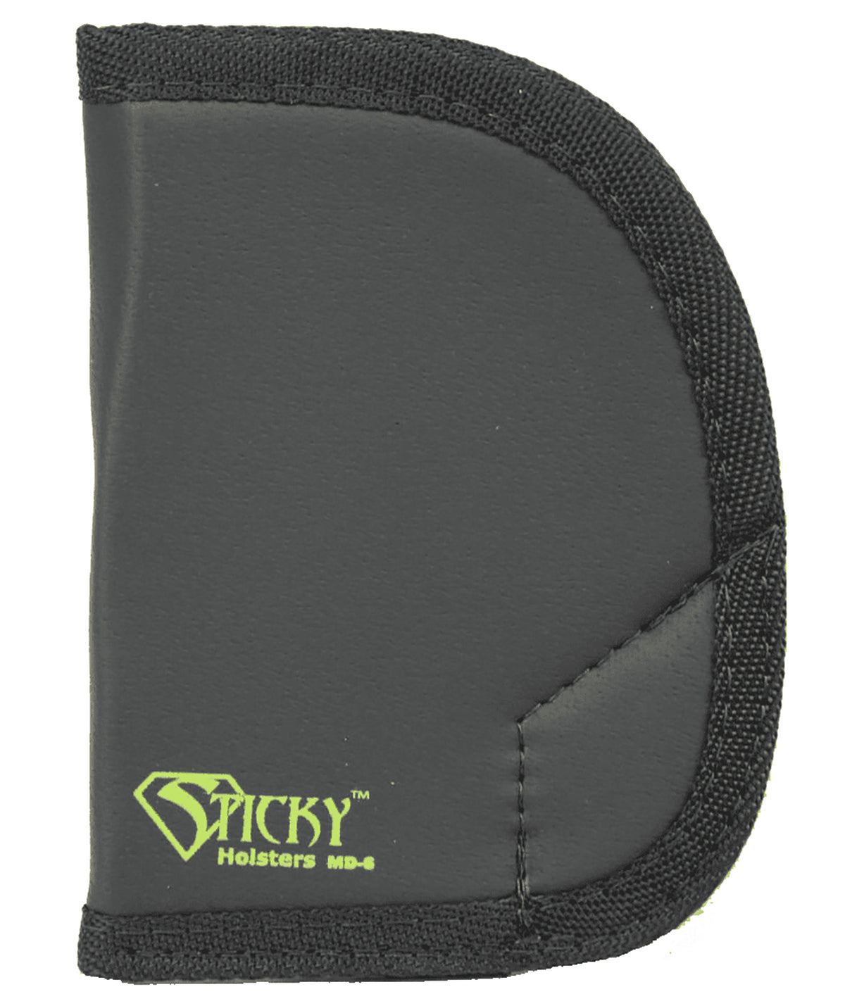 Sticky Holsters MD-6 IWB Black/Green Latex Free Rubber Holster Fits Ruger SP101 Revolver Ambidextrous