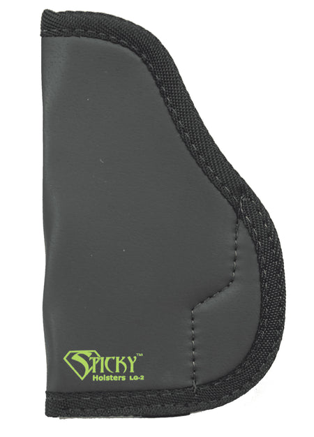 Sticky Holsters LG-2 IWB Black/Green Latex Free Rubber Holster Fits Med/Large Semi-Auto 4" Barrel Ambidextrous