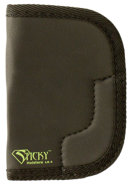 Sticky Holsters LG-4 Ambidextrous IWB/Pocket Holster for Large Revolvers up to 3" Black/Green Latex Free Rubber
