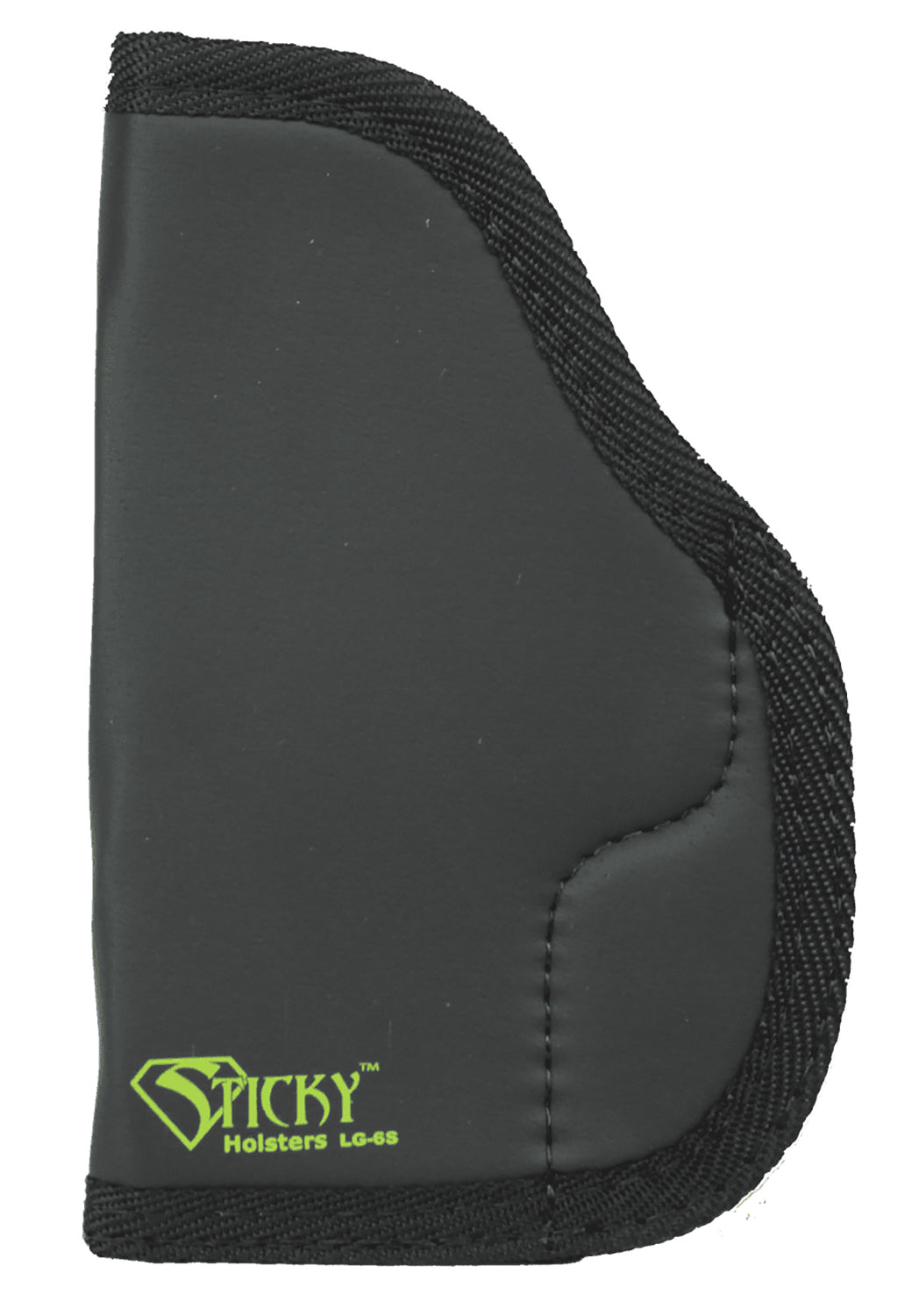 Sticky Holsters LG-6S Ambidextrous Holster for Compact and Medium Autos Black/Green Latex Free Rubber