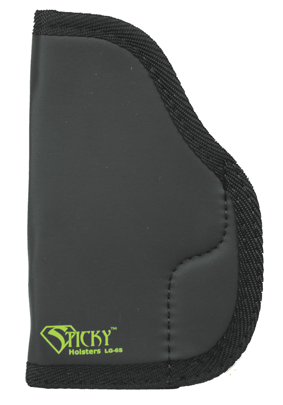 Sticky Holsters LG-6S Ambidextrous Holster for Compact and Medium Autos Black/Green Latex Free Rubber