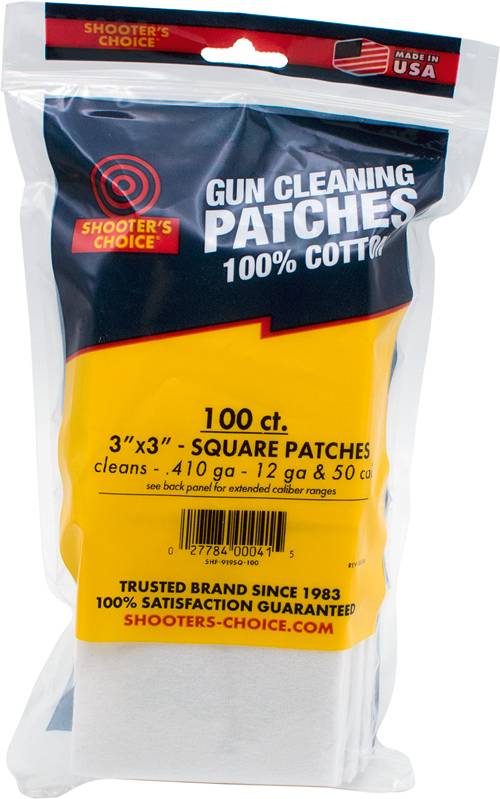 Shooter's Choice 3" Firearm Cleaning Patches 100 Pack
