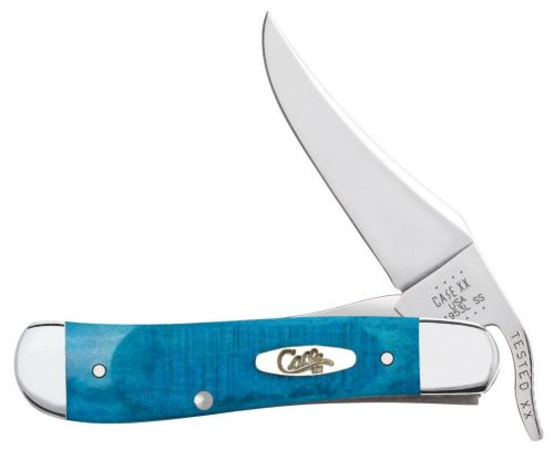 Case Knives Caribbean Blue Bone Sawcut Jig Russlock Folding Knife