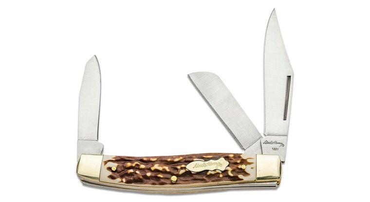 Uncle Henry Next Gen SR Rancher 3-Blade Folder Staglon Handle