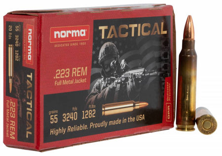 Norma TacCenterfire Target,Competition .223 Remington 55 gr FMJ ammo