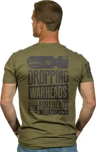 Nine Line Apparel Warheads on Foreheads Tee - Military Green Cotton, X-Large