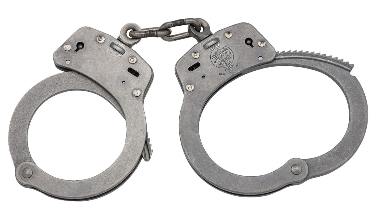 Smith & Wesson 350105 Model 103 Slot Lock Stainless Steel Handcuffs