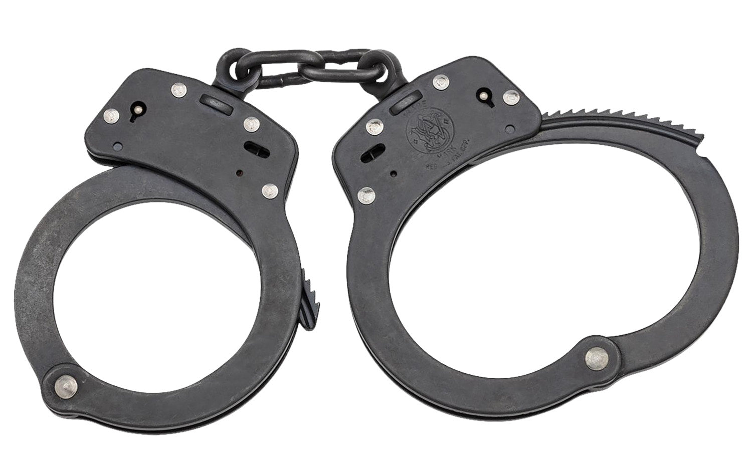 Smith & Wesson 350101 Model 100 Slot Lock Blued Steel Handcuffs