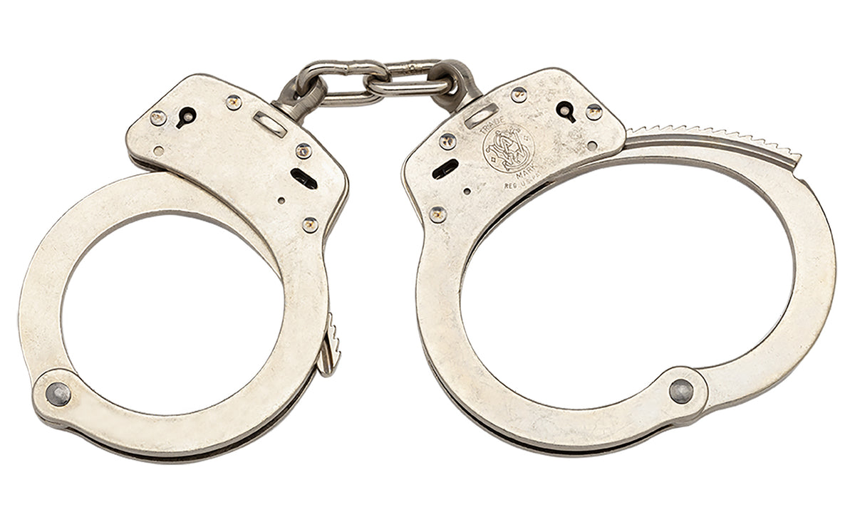 Smith & Wesson 350103 Model 100 Slot Lock Nickel Steel Handcuffs